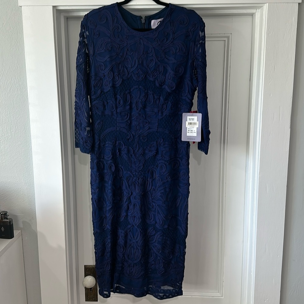 Jewel neck midi dress